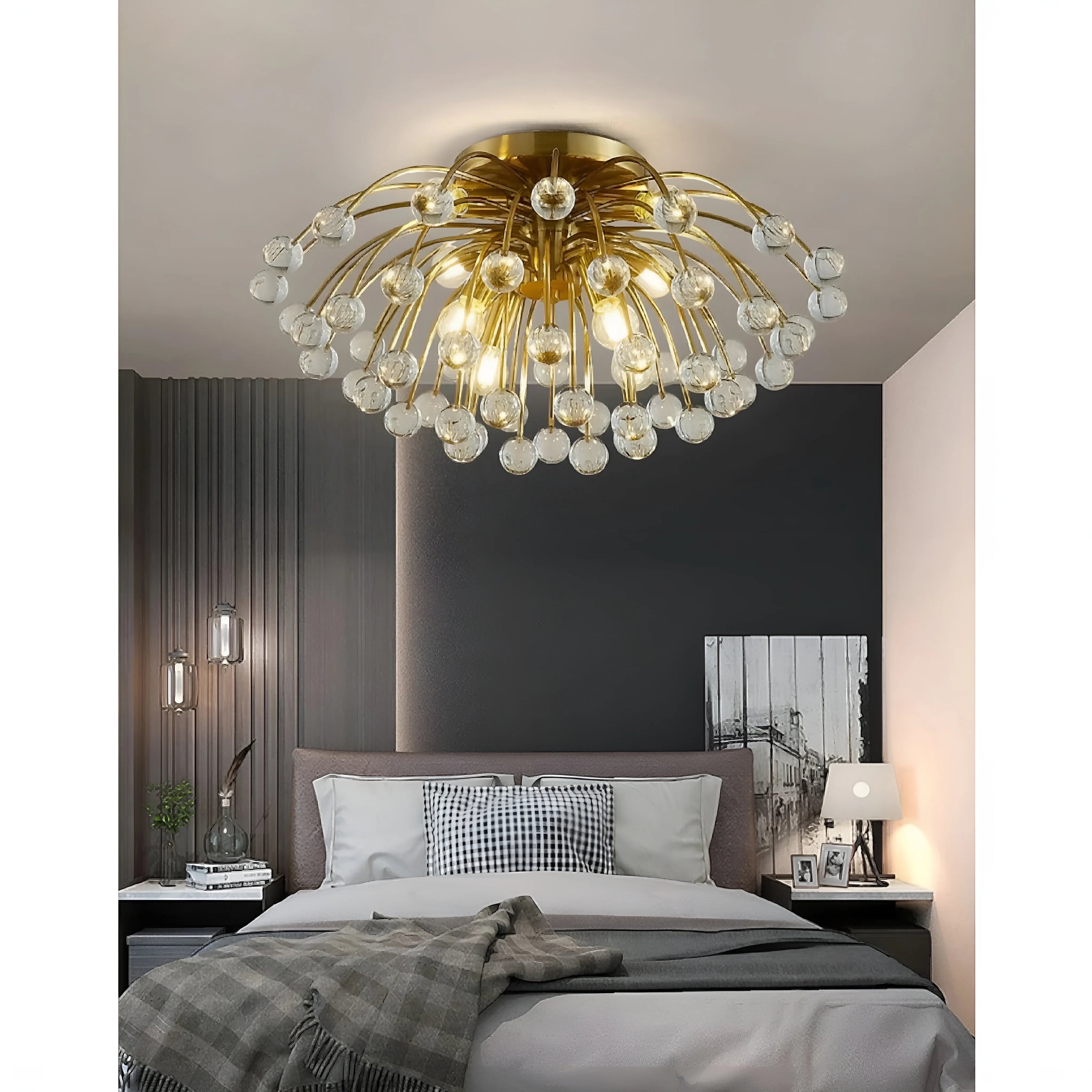 Aggius | Colorful Crystal Led Round Ceiling Chandelier