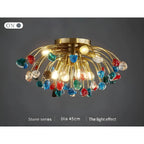 Aggius | Colorful Crystal Led Round Ceiling Chandelier