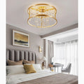 Agliano Terme | Copper Modern Crystal Led Hanging Chandelier