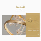 Agliano Terme | Copper Modern Crystal Led Hanging Chandelier