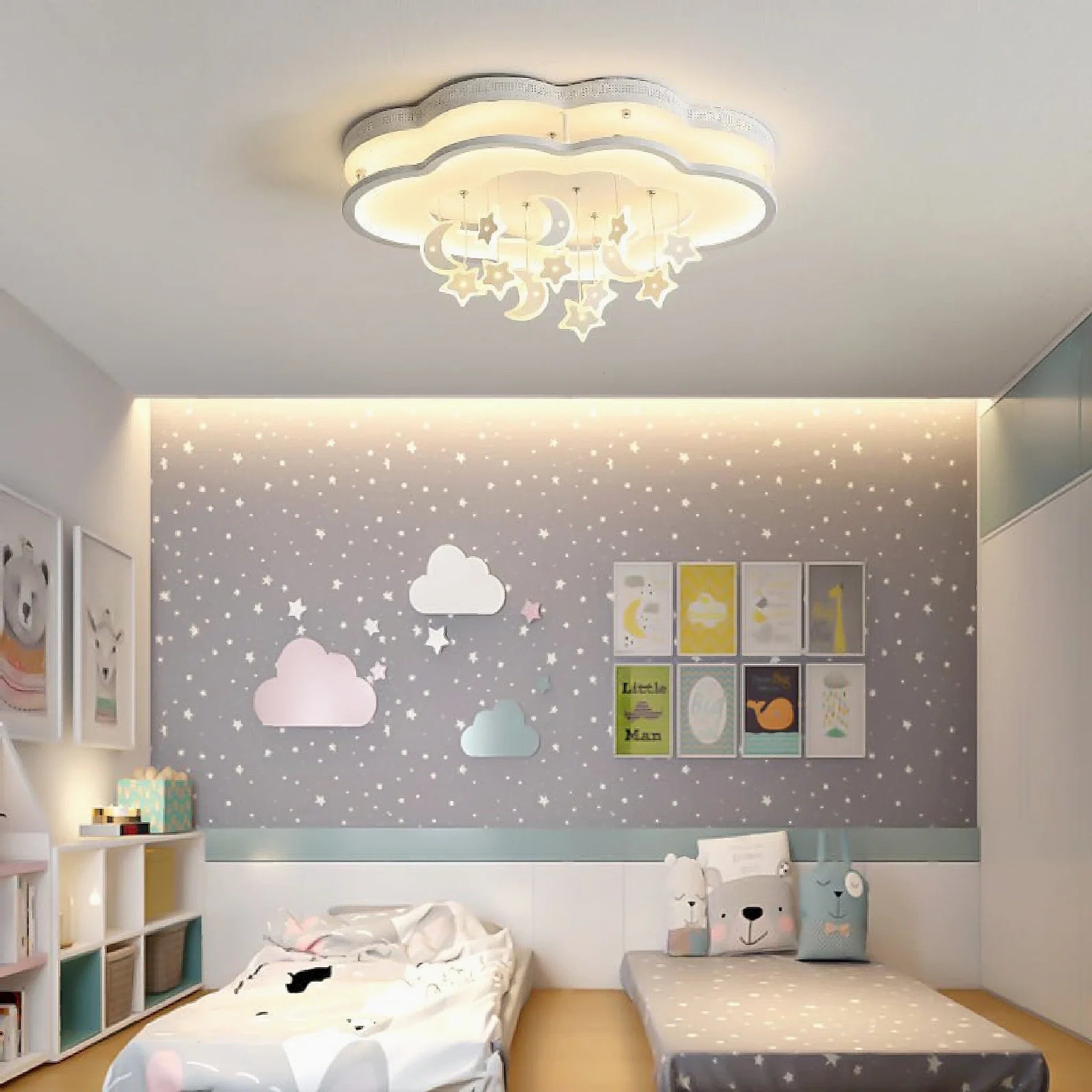 Aglie | Kids Room Led Star shaped Ceiling Lighting