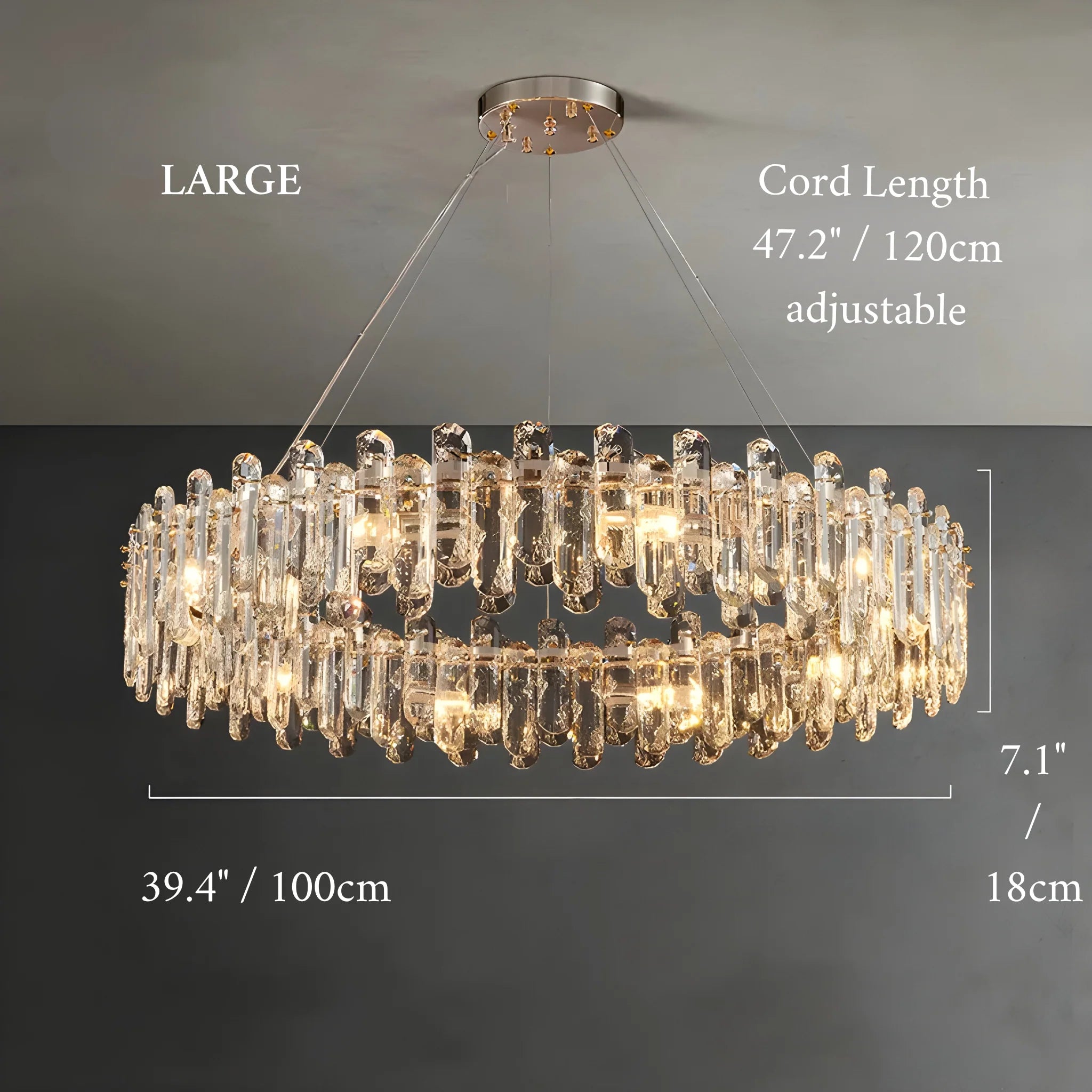 Agnadello | Creative Сrystal Ring Ceiling LED Chandelier for Bedroom