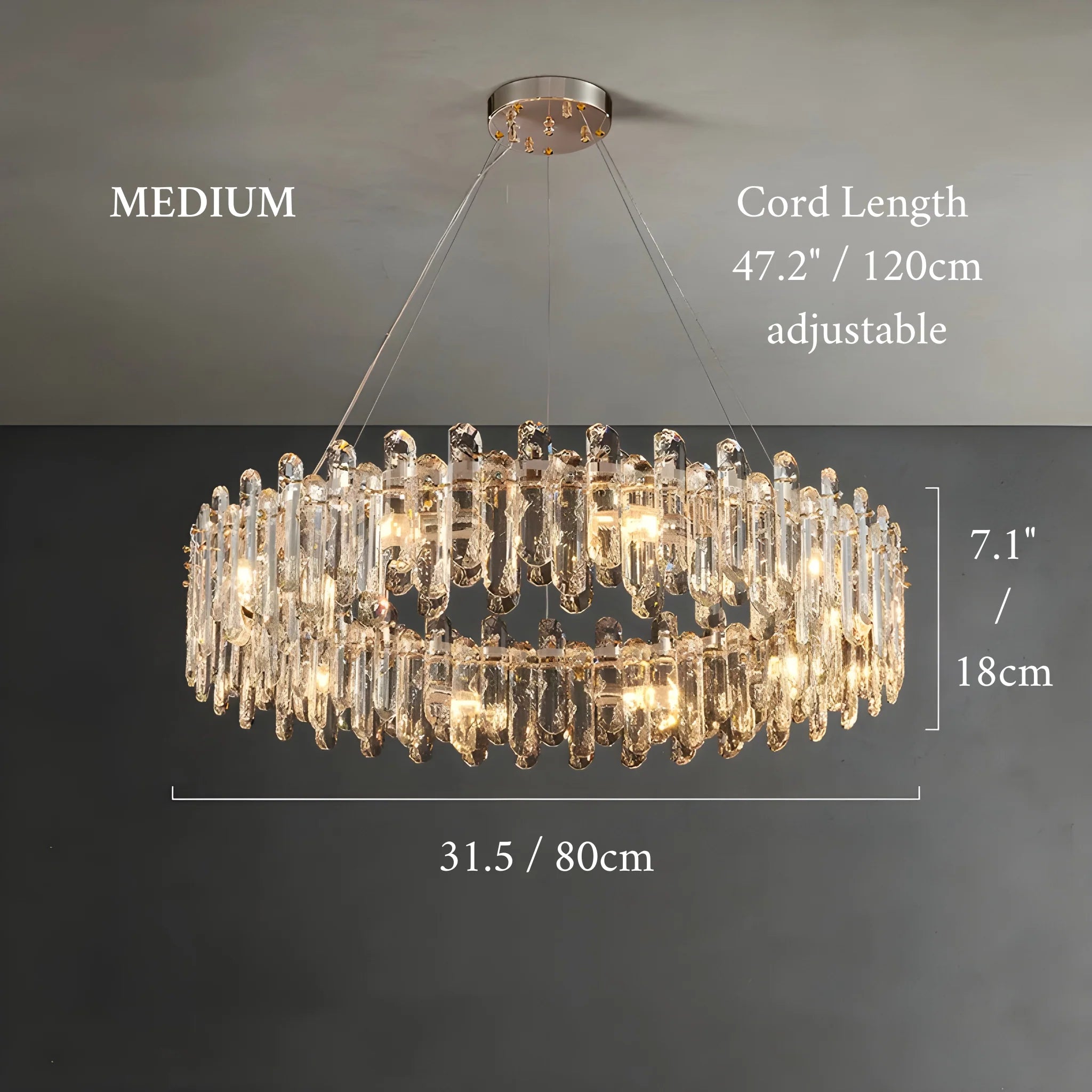 Agnadello | Creative Сrystal Ring Ceiling LED Chandelier for Bedroom