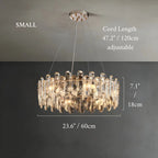 Agnadello | Creative Сrystal Ring Ceiling LED Chandelier for Bedroom