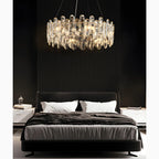 Agnadello | Creative Сrystal Ring Ceiling LED Chandelier for Bedroom
