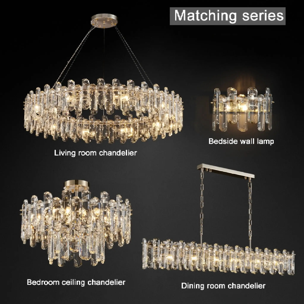 Agnana Calabra | Creative Rectangle Сrystal Ceiling LED Chandelier for Living Room