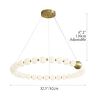 Agosta | Luxury Large Round White Pearl Chandelier