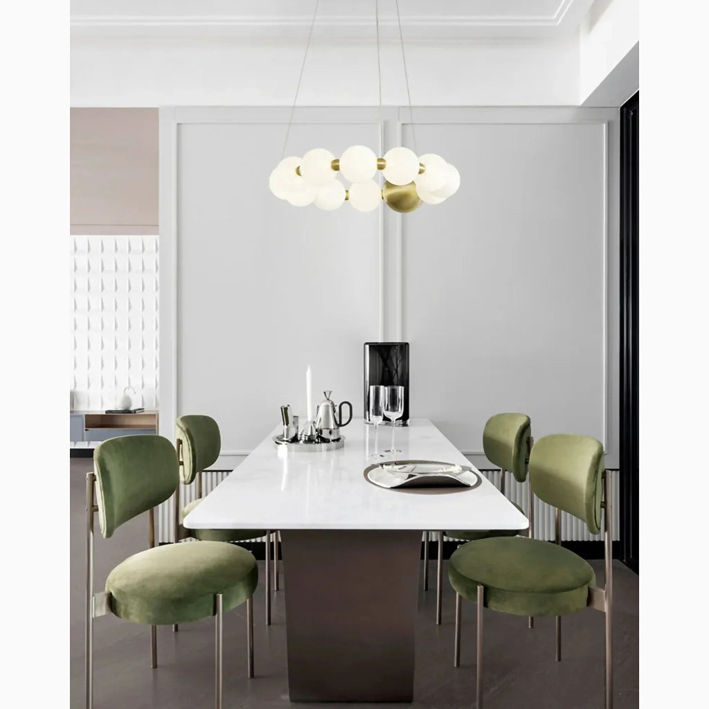 Agosta | Luxury Large Round White Pearl Chandelier