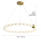 Agosta | Luxury Large Round White Pearl Chandelier