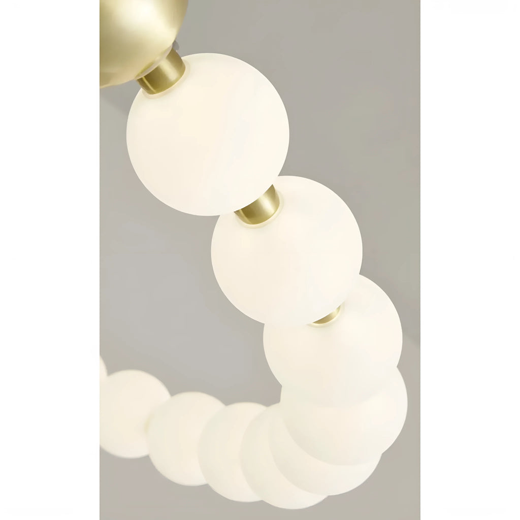 Agosta | Luxury Large Round White Pearl Chandelier