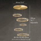 Agrate Conturbia | Stunning Cascading Crystal Rings Pendant Chandelier