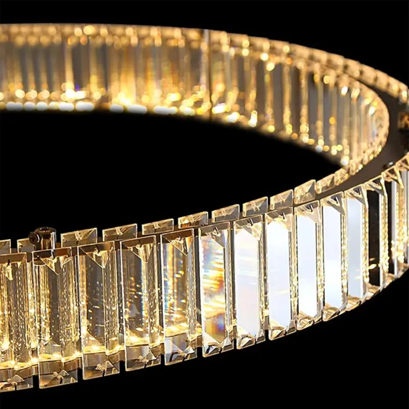 Agrate Conturbia | Stunning Cascading Crystal Rings Pendant Chandelier