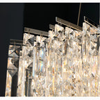 Agrigento | Modern Chrome Crystal LED Chandelier For Dining Room
