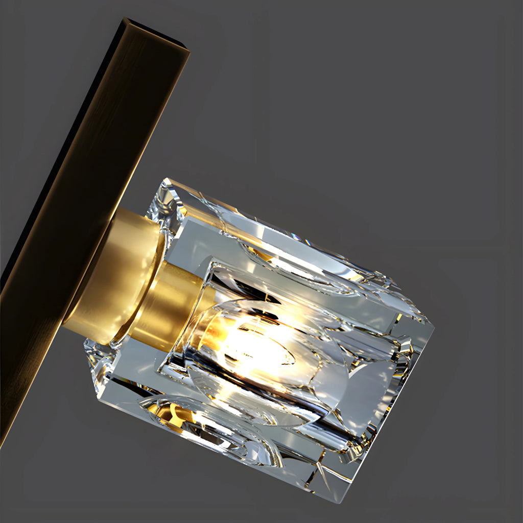 Agugliano | Modern Copper Crystal LED Chandelier For Dining Room