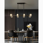 Agugliano | Modern Copper Crystal LED Chandelier For Dining Room
