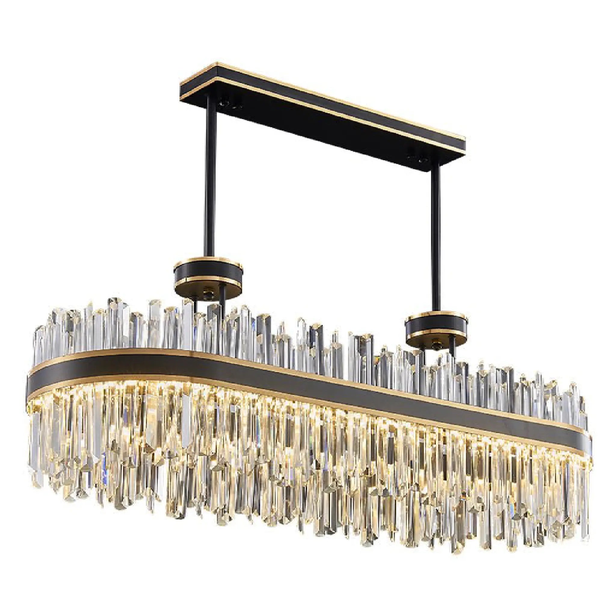 Ahrntal | Luxury Rectangular Crystal LED Chandelier for Dining room