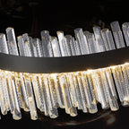 Ahrntal | Luxury Rectangular Crystal LED Chandelier for Dining room