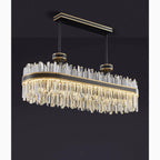 Ahrntal | Luxury Rectangular Crystal LED Chandelier for Dining room