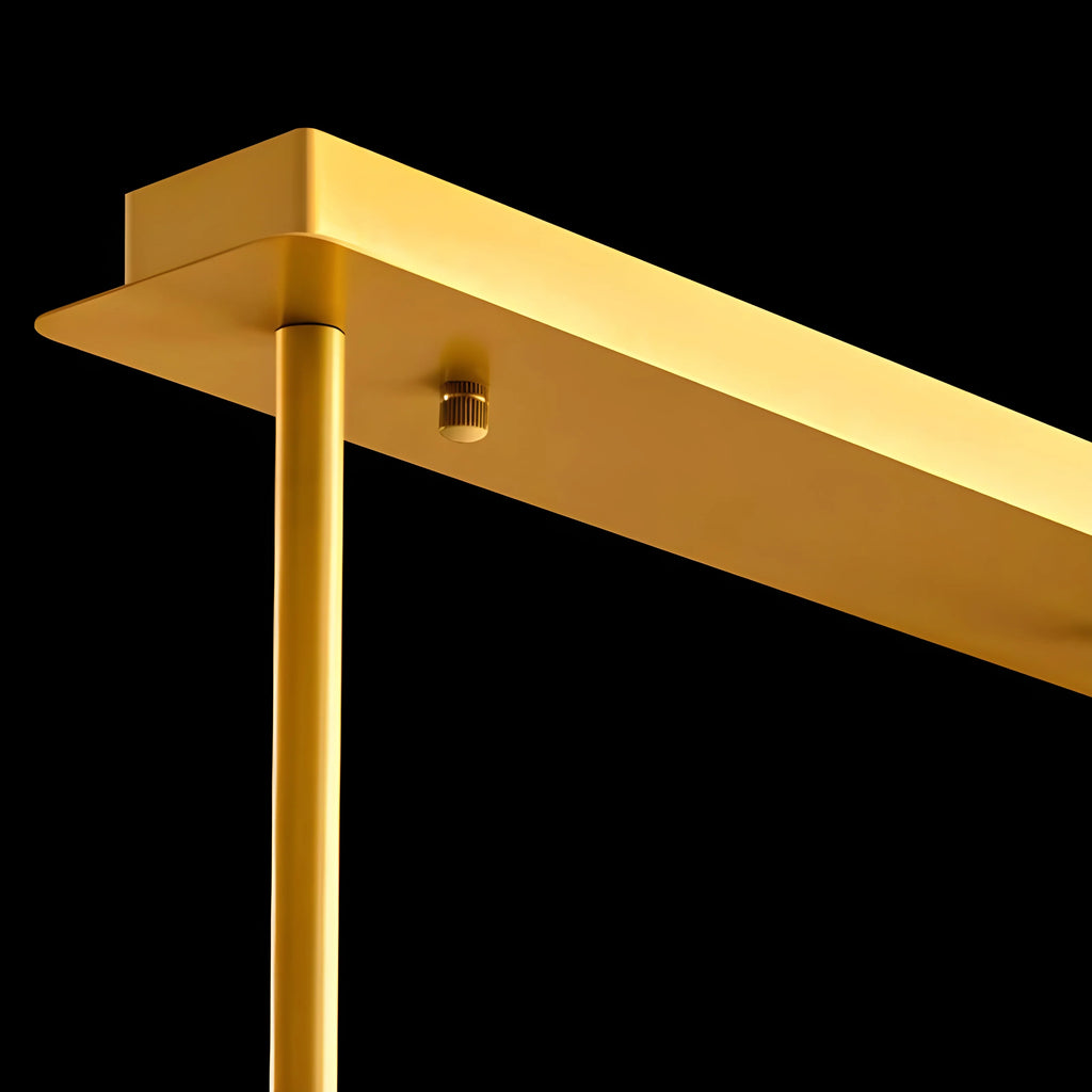 Aiello Calabro | Contemporary Rectangle LED Crystal Pendant Chandelier for Dining Room