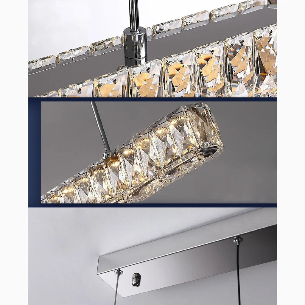 Aiello del Sabato | Modern Crystal Pendant LED Light for Study, Dining Room