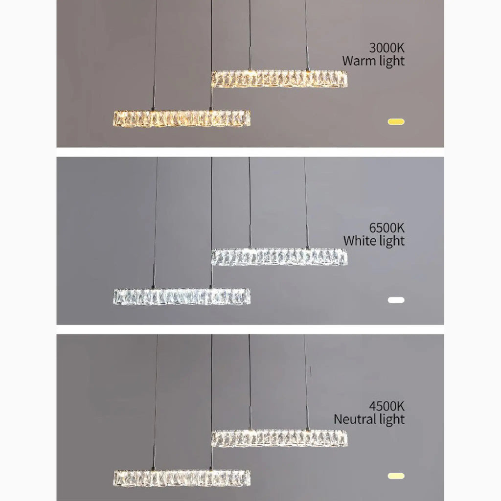 Aiello del Sabato | Modern Crystal Pendant LED Light for Study, Dining Room