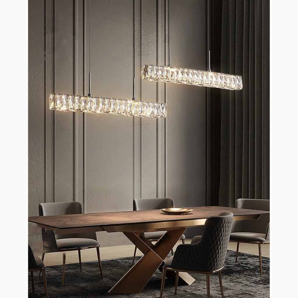 Aiello del Sabato | Modern Crystal Pendant LED Light for Study, Dining Room