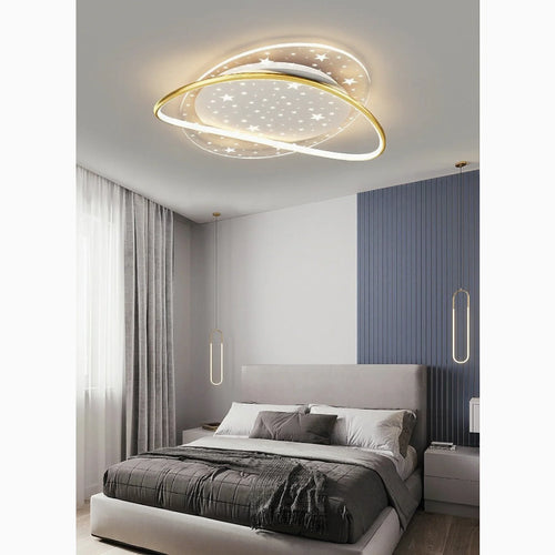 Airasca | Round Acrylic Dimmable Ceiling Lamp with Stars
