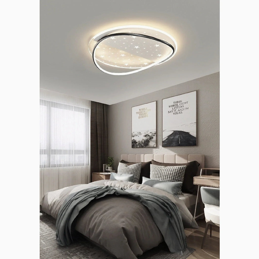 Airasca | Round Acrylic Dimmable Ceiling Lamp with Stars