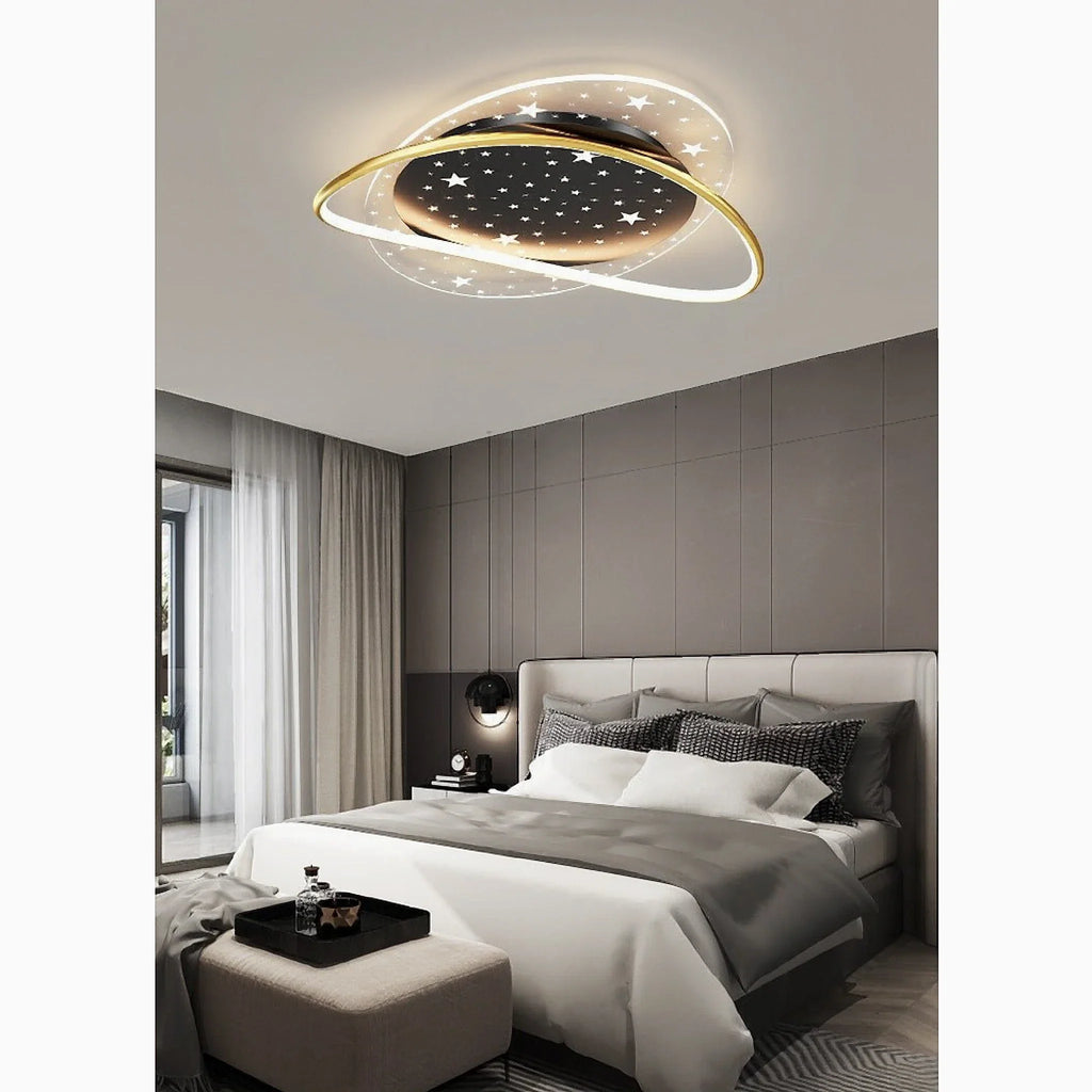 Airasca | Round Acrylic Dimmable Ceiling Lamp with Stars