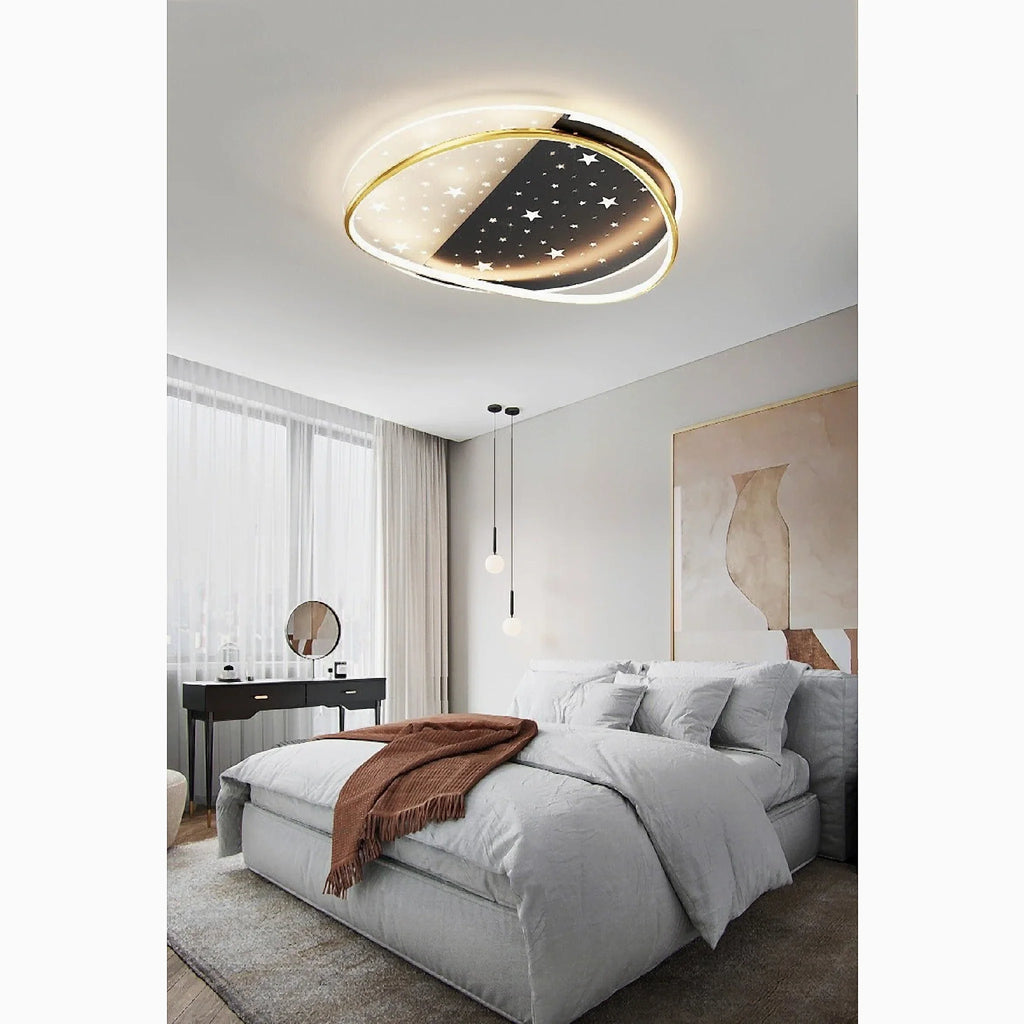 Airasca | Round Acrylic Dimmable Ceiling Lamp with Stars