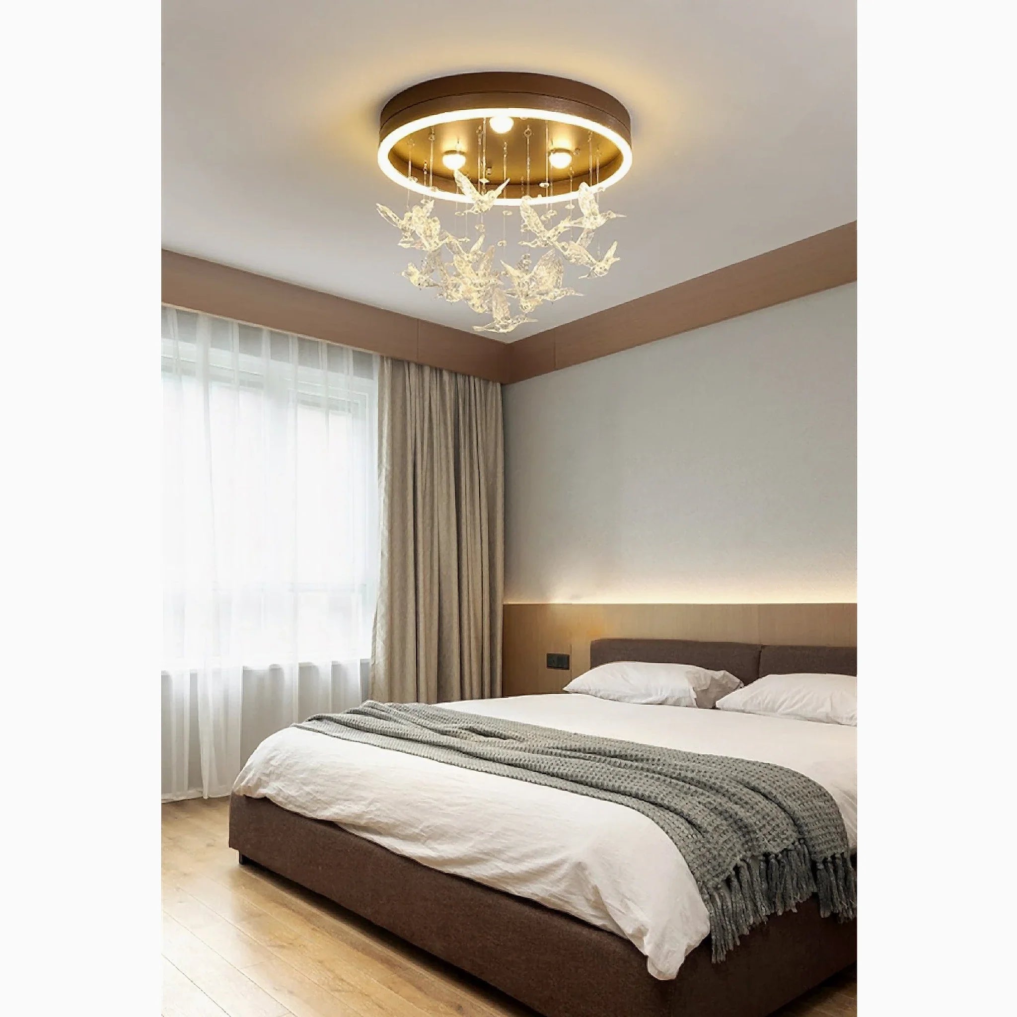 Alanno | Decorative Lighting Fixture with golden birds