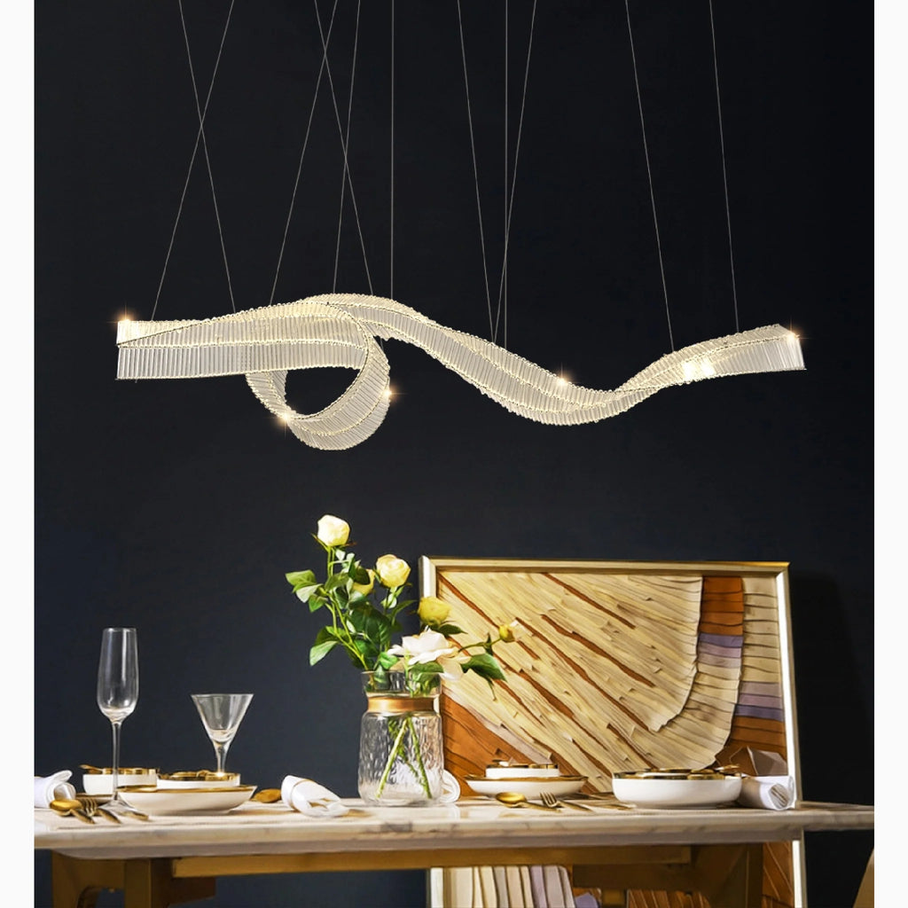 Alassio | Creative LED Chandelier in the Shape of Ribbon