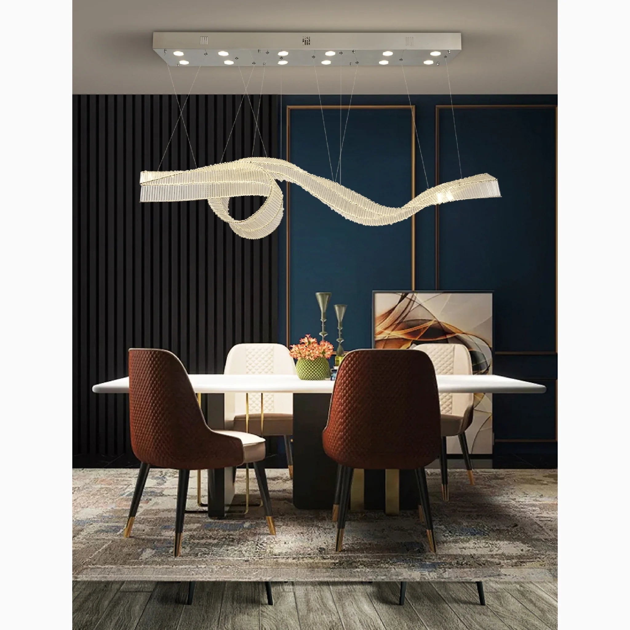 Alassio | Creative LED Chandelier in the Shape of Ribbon