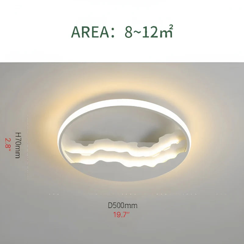 Alatri | Modern Round Ceiling Lamp with Clouds