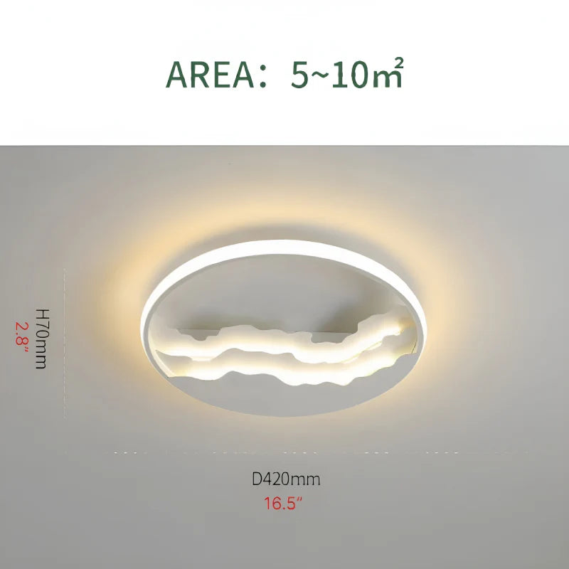 Alatri | Modern Round Ceiling Lamp with Clouds