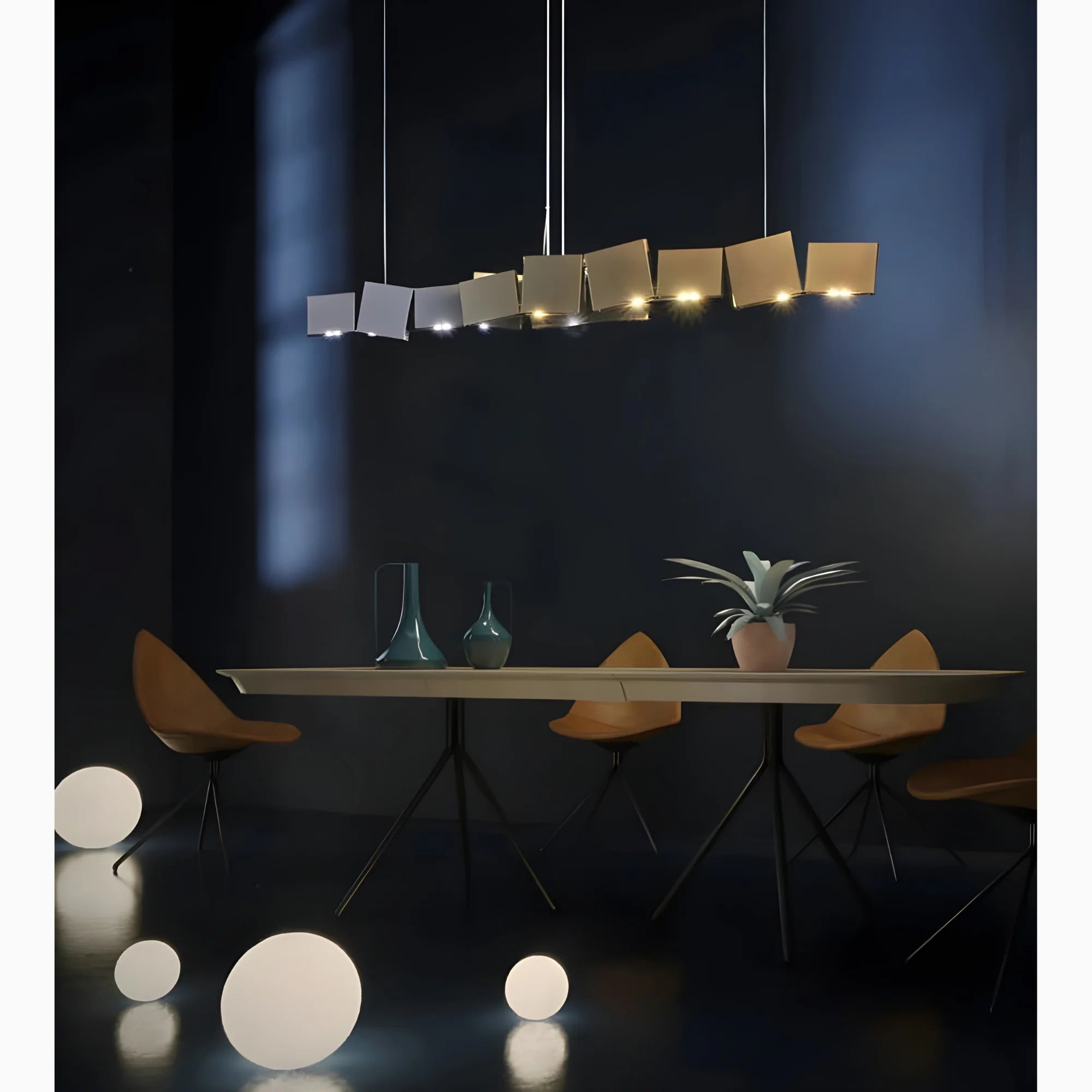 Albenga | Retro Postmodern Novelty Style Iron Box Chandelier