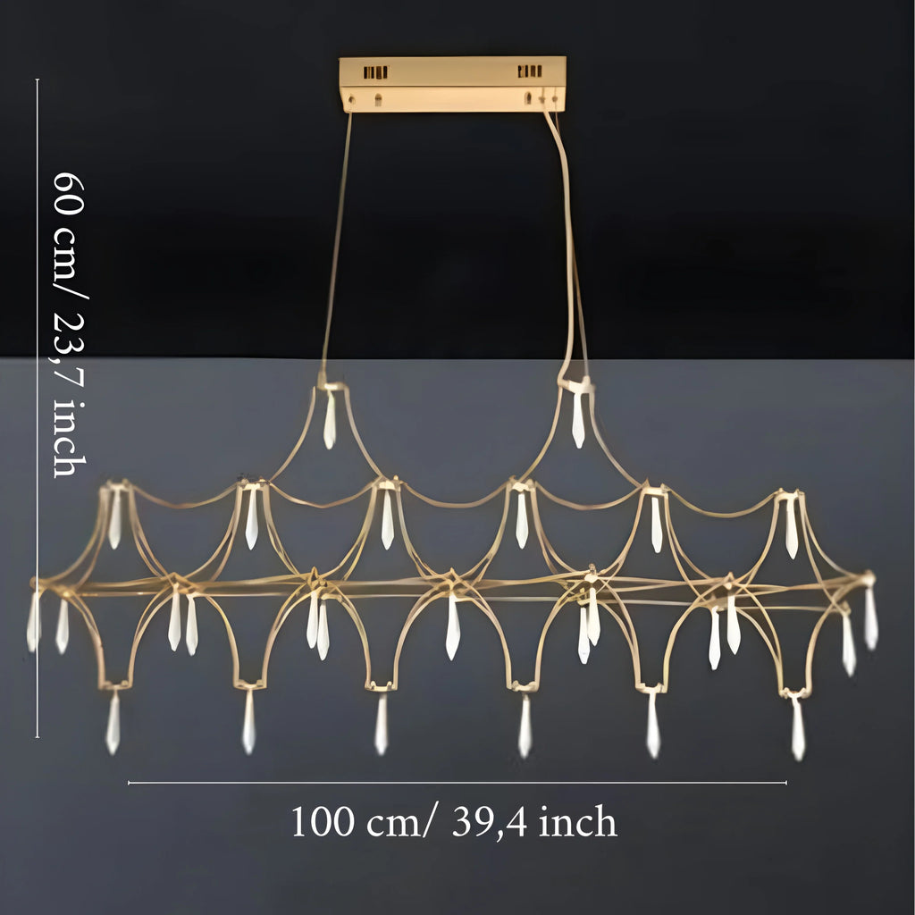 Albera Ligure | Lightning Art Chic Crystal Stainless steel Chandelier