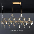 Albera Ligure | Lightning Art Chic Crystal Stainless steel Chandelier