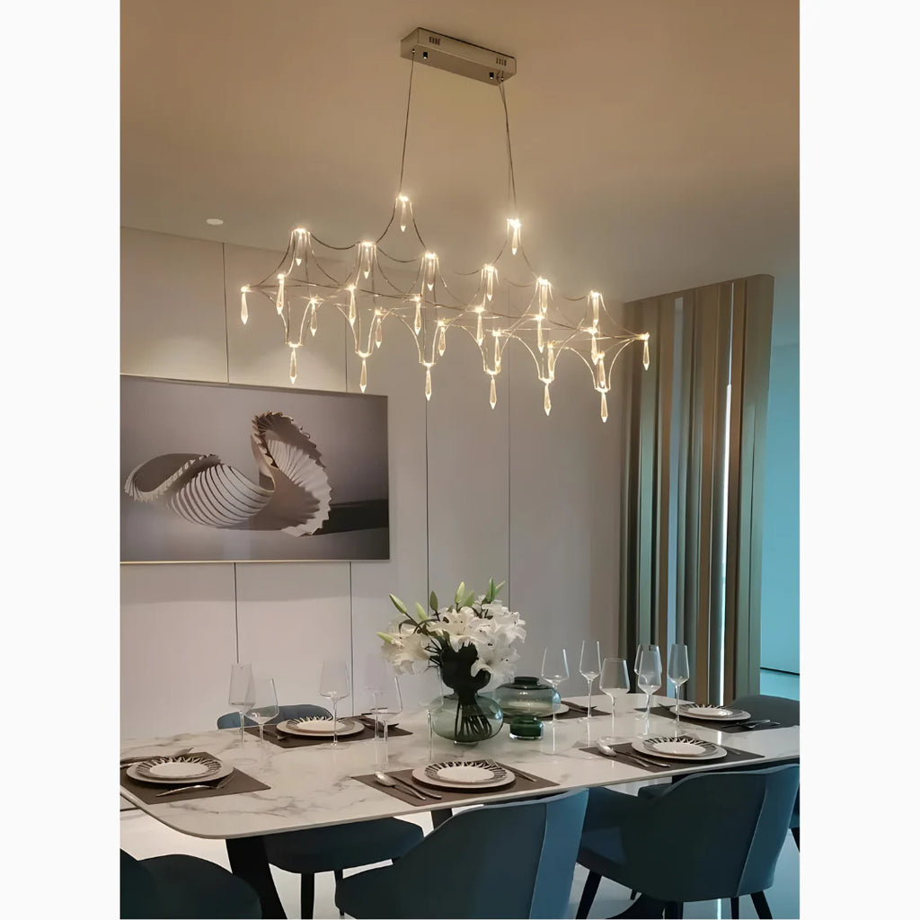 Albera Ligure | Lightning Art Chic Crystal Stainless steel Chandelier
