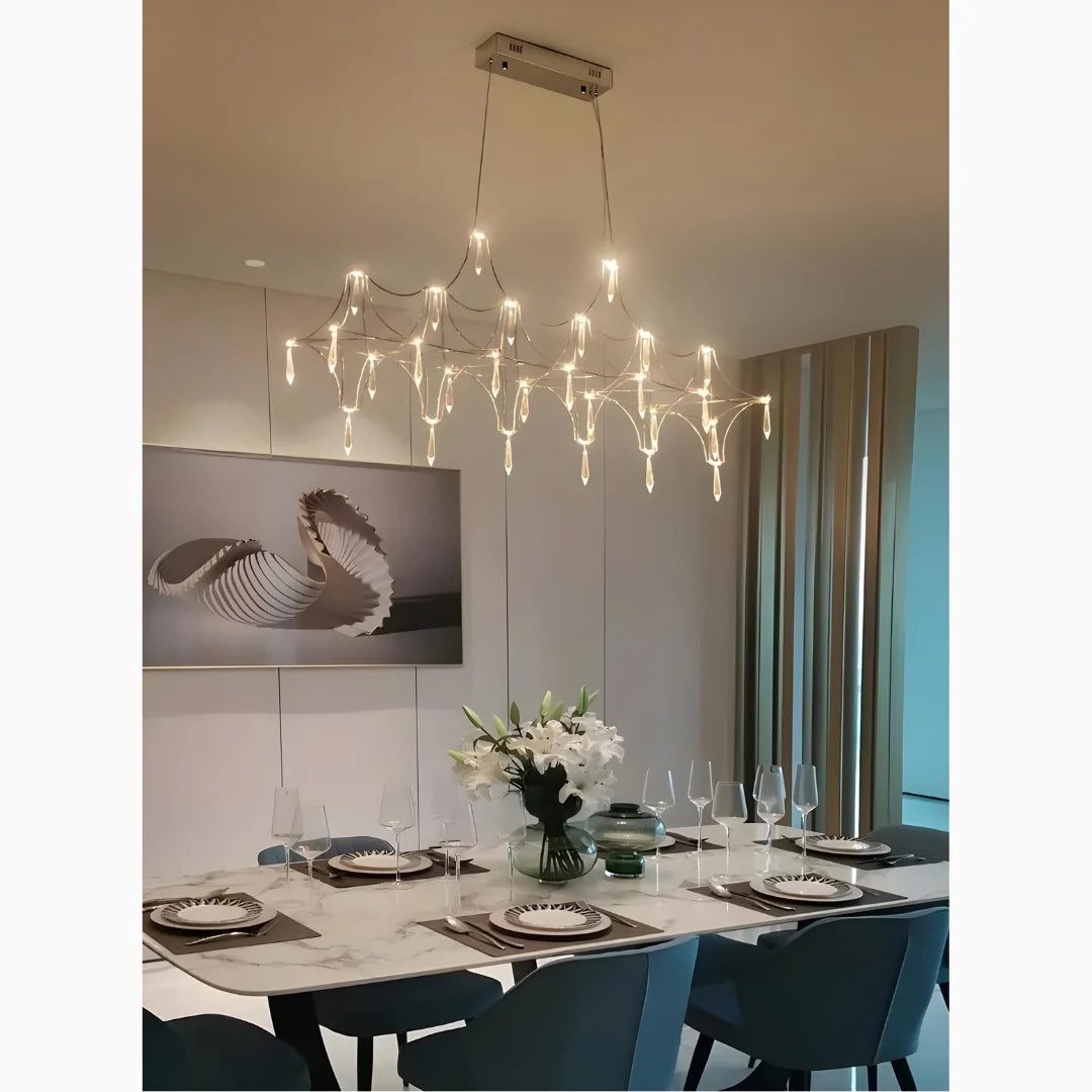 Albera Ligure | Lightning Art Chic Crystal Stainless steel Chandelier