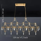 Albera Ligure | Lightning Art Chic Crystal Stainless steel Chandelier