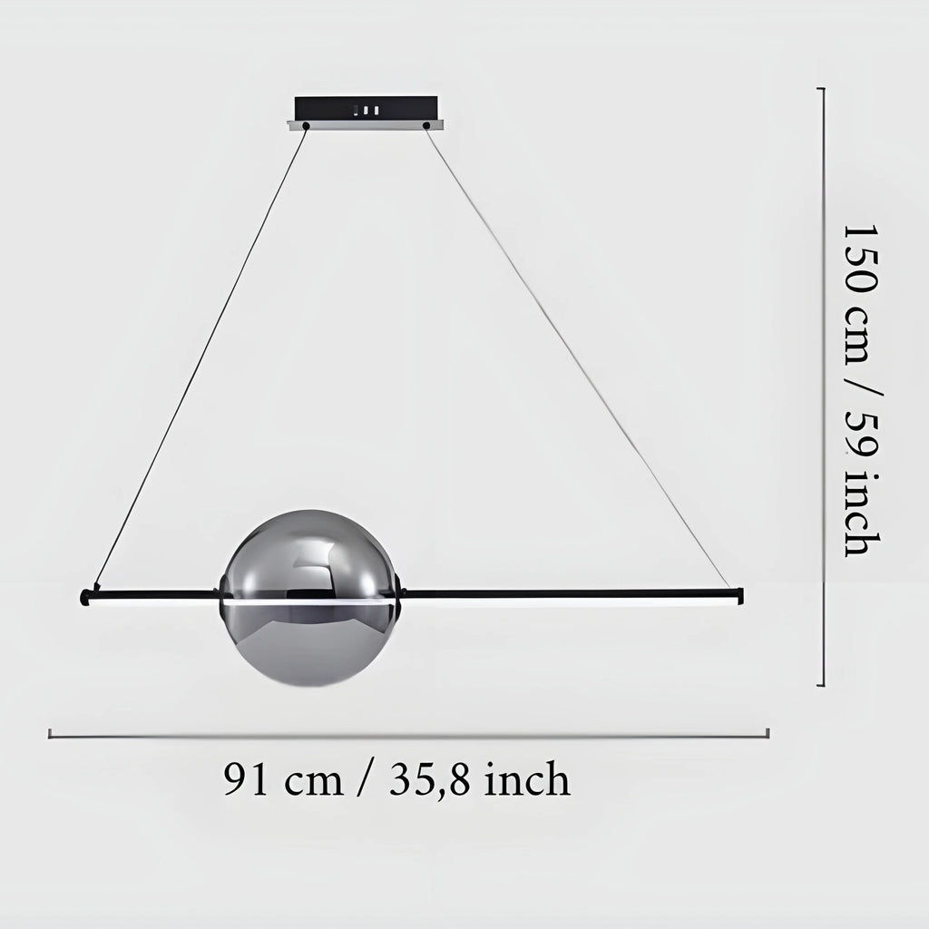 Alberona | Chic Minimalistic Modern Glass LED Chandelier