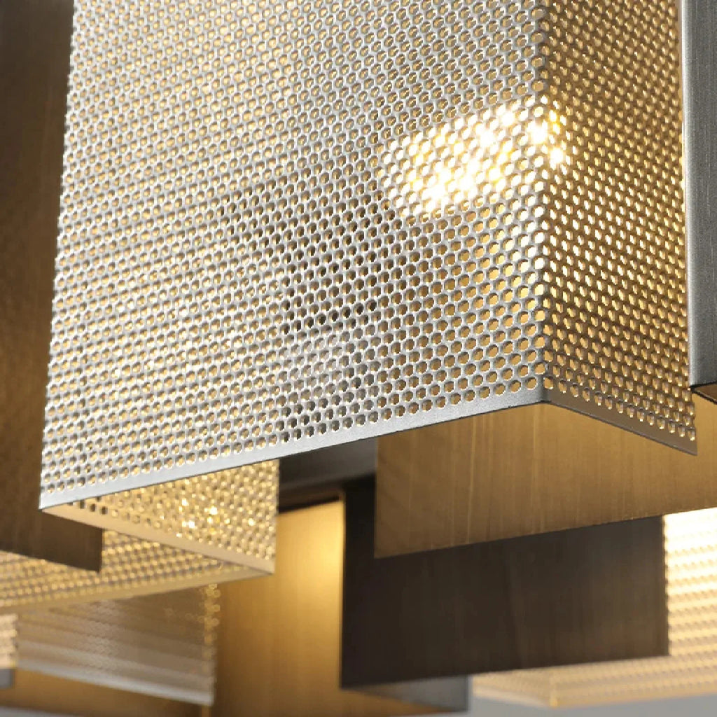 Albettone | Fancy Postmodern LED Iron Black Silver Chandelier