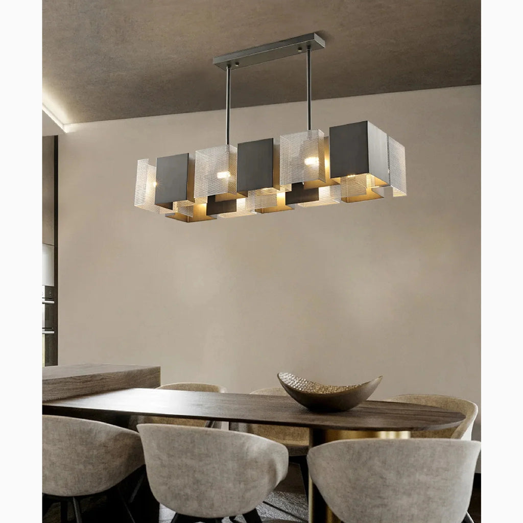 Albettone | Fancy Postmodern LED Iron Black Silver Chandelier