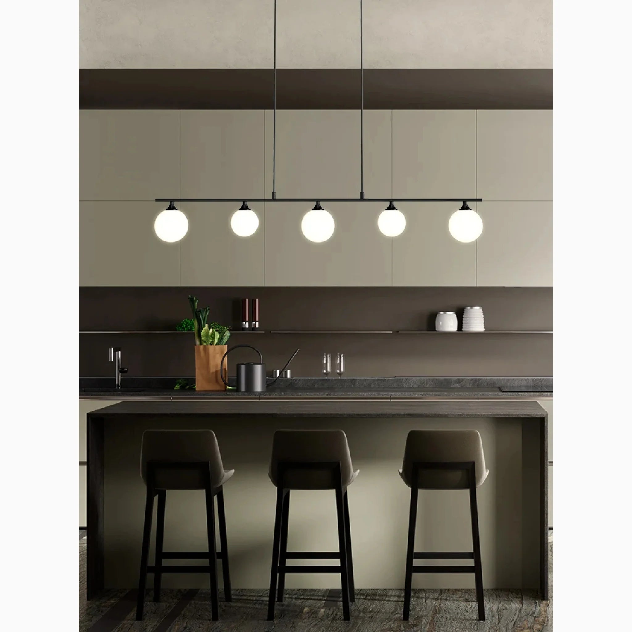 Albi | Nordic Modern Simple Glass Ball LED Chandelier