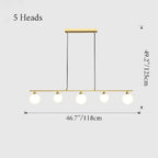 Albi | Nordic Modern Simple Glass Ball LED Chandelier