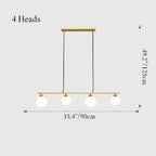 Albi | Nordic Modern Simple Glass Ball LED Chandelier