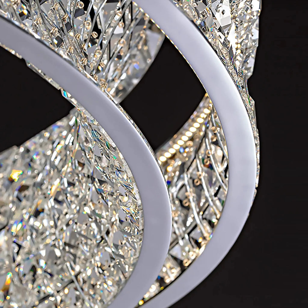 Albiano | Luxury Large Oval Chrome Crystal Chandelier