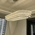 Albiano | Luxury Large Oval Chrome Crystal Chandelier