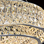 Albiano | Luxury Large Oval Chrome Crystal Chandelier